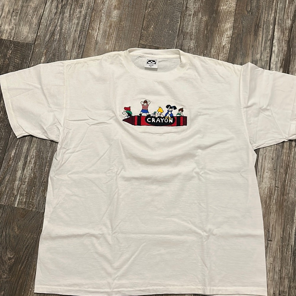 vintage crayon all embroidered shirt